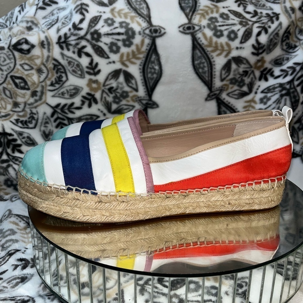 Kate Spade New York ‘Leena’ Rainbow Leather Espadrilles Sz 10. - Picture 6 of 16